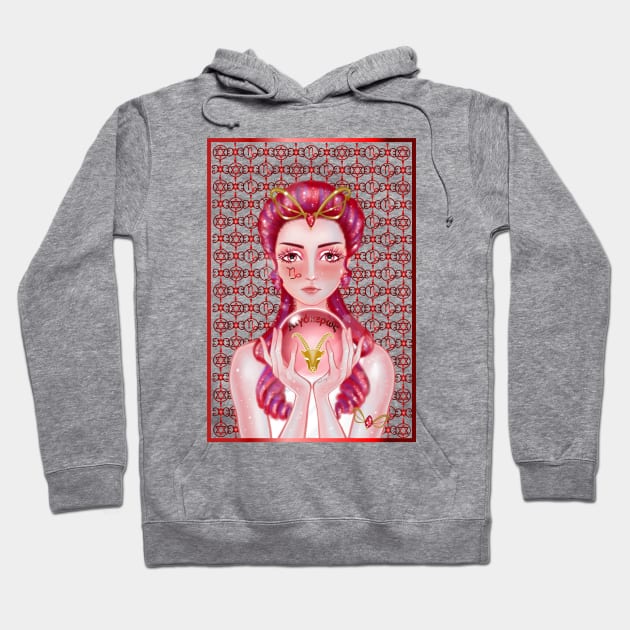 Capricorn Ruby Hoodie by amadeuxway